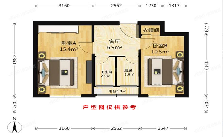 海淀区 农科院5号3层三单元308