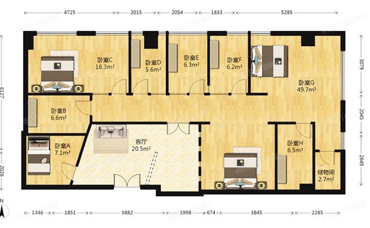 朝阳区  八里庄西里97号11层1209（住邦2000）