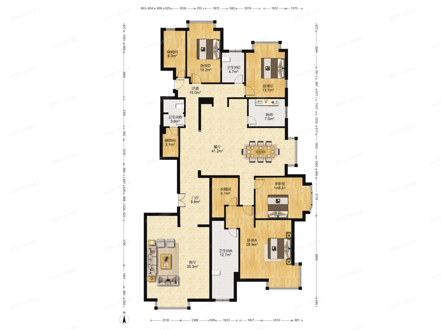 朝阳区 成慧路2号院6号楼3层302室（远洋万和城A区）