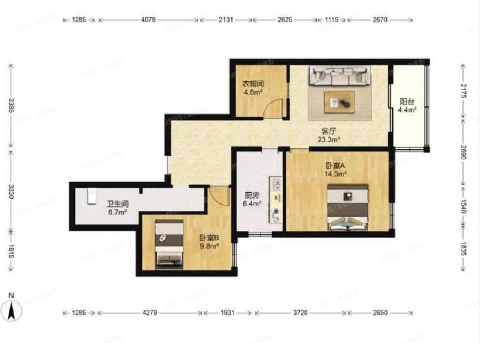 西城区 红莲北里2号楼14层1410