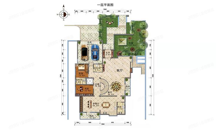 顺义区 温榆庄园三区127号楼- 1至3层101房屋（优山美地A区）独栋