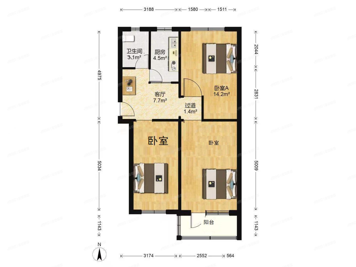 朝阳区 十里堡北里7号楼6层2门603