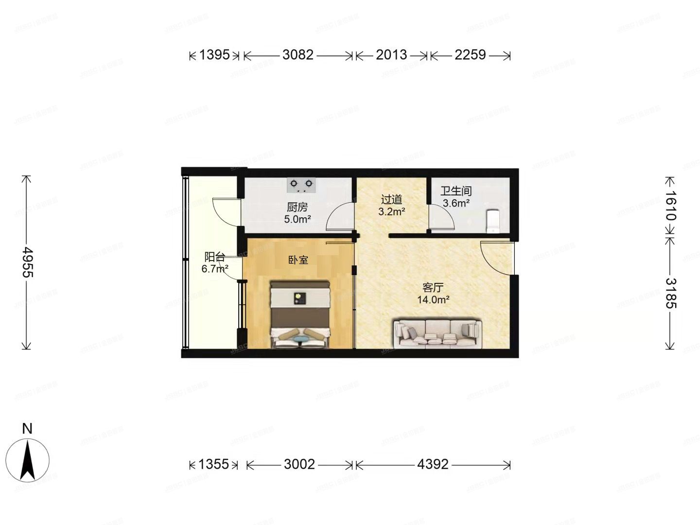 丰台区 角门东里86号楼4层409