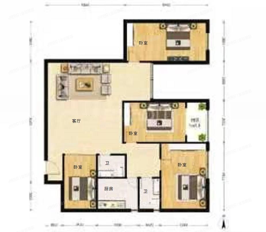 西城区 天缘公寓1号楼21层2308