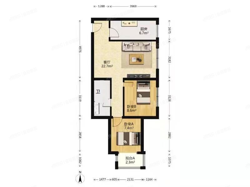 大兴区 宏业路2号院17号楼3层308号（理想家园）