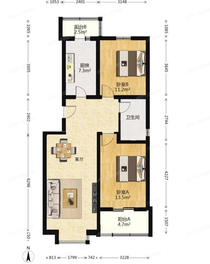 大兴区 瑞海家园三区17号楼1单元301