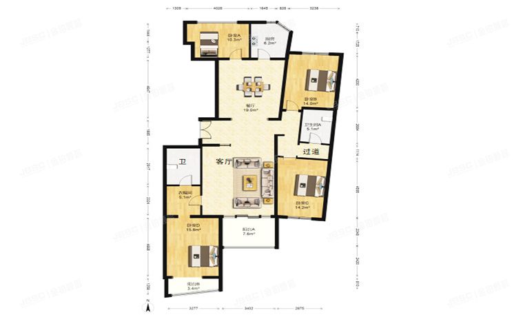 海淀区 板井路69号3层二单元3D（世纪金源国际公寓）