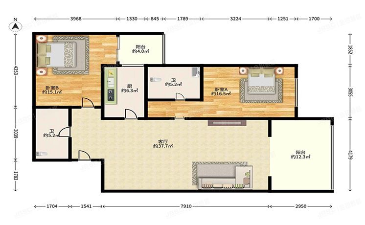 东城区 质城·花市枣苑11号楼17层1708