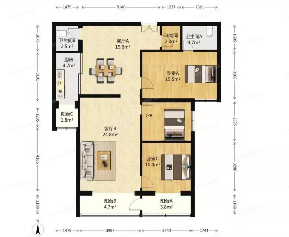 海淀区 罗庄北里锦秋家园7号楼18层1802号（锦秋知春）