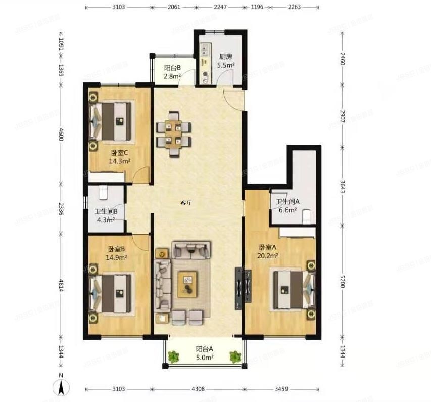 海淀区 蓝靛厂翠叠园10号楼7层5单元8c（翠叠园）