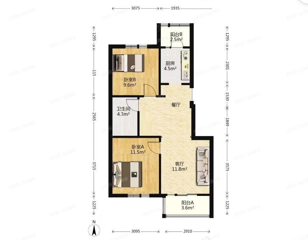 昌平区 回龙观镇东村家园7号楼-1层7单元-101（东村家园）