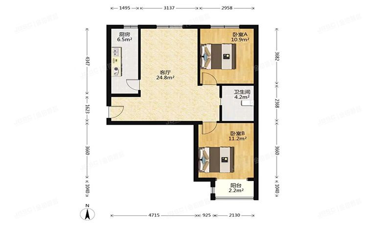 昌平区 龙域西二路2号院5号楼33层二单元3304（融泽嘉园）按经适房管理