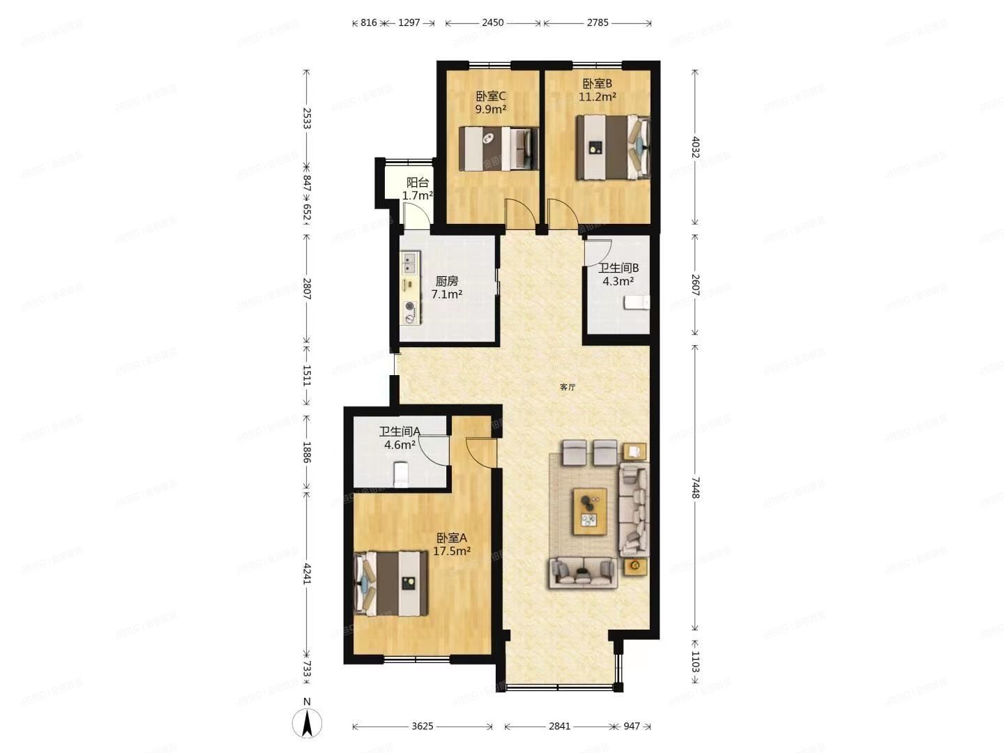 昌平区 回龙观镇和谐家园二区13号楼6层1单元601号（和谐家园）
