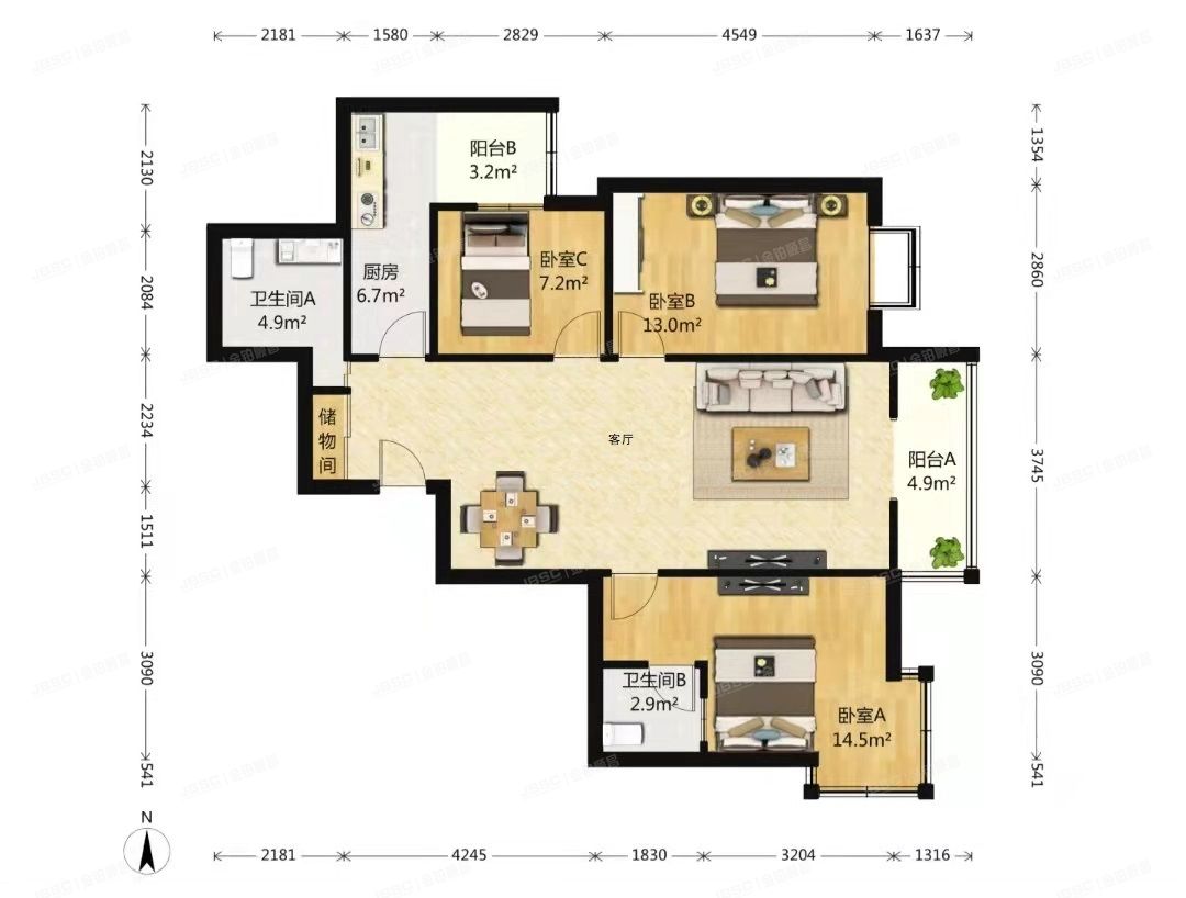 海淀区 西三旗沁春家园2号楼7层2077号（沁春家园）
