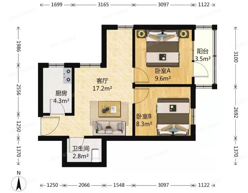 朝阳区 华威西里51号楼5层501（华威西里）房改房