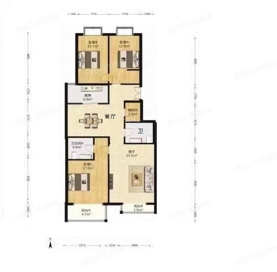丰台区 南三环东路23号2号楼6层08单元602（天创公馆）