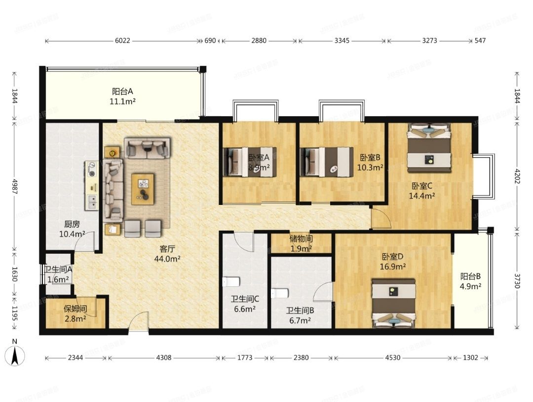海淀区 紫竹院路1号4号楼26层2601（人济山庄）