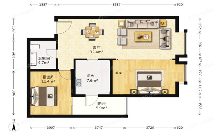 海淀区 紫竹院路1号4号楼26层2602（人济山庄）