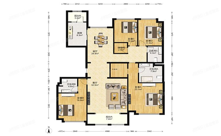 大兴区 乐园路20号院5号楼5层1单元602（华润公元九里）