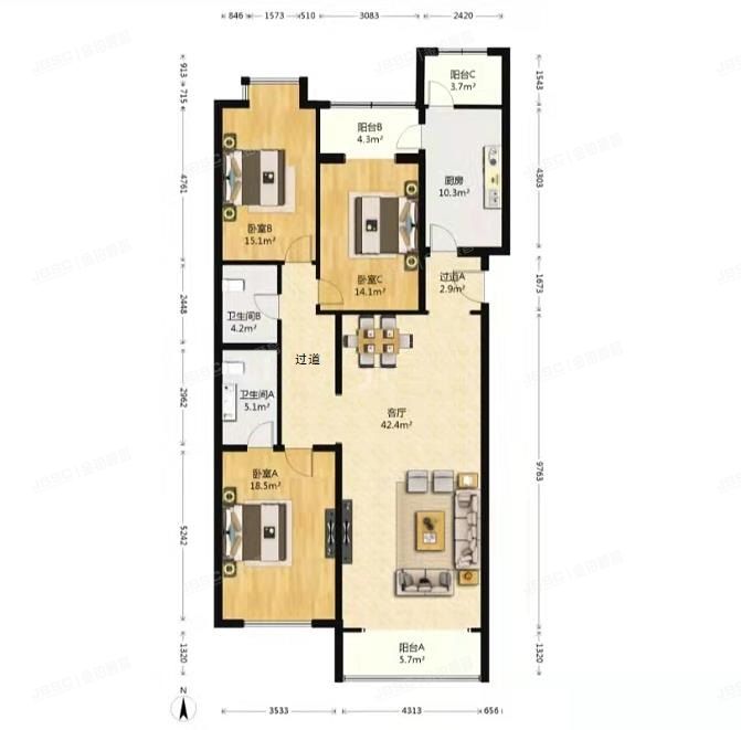 海淀区 又一村云顶水天嘉园1号楼6层601号（万泽御河湾）