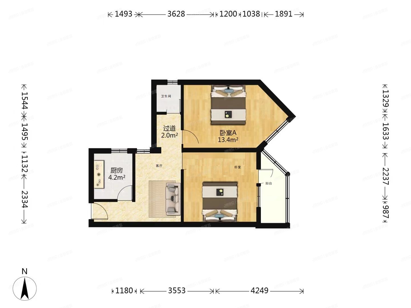 丰台区 玉林里9号楼10层1002（玉林里小区）房改房