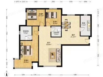 密云区 阳光街387号4号楼4层505号（保利花园A区）