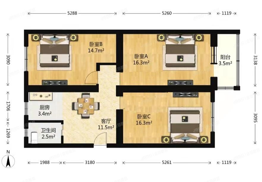 石景山区 永乐小区61号楼11层1108