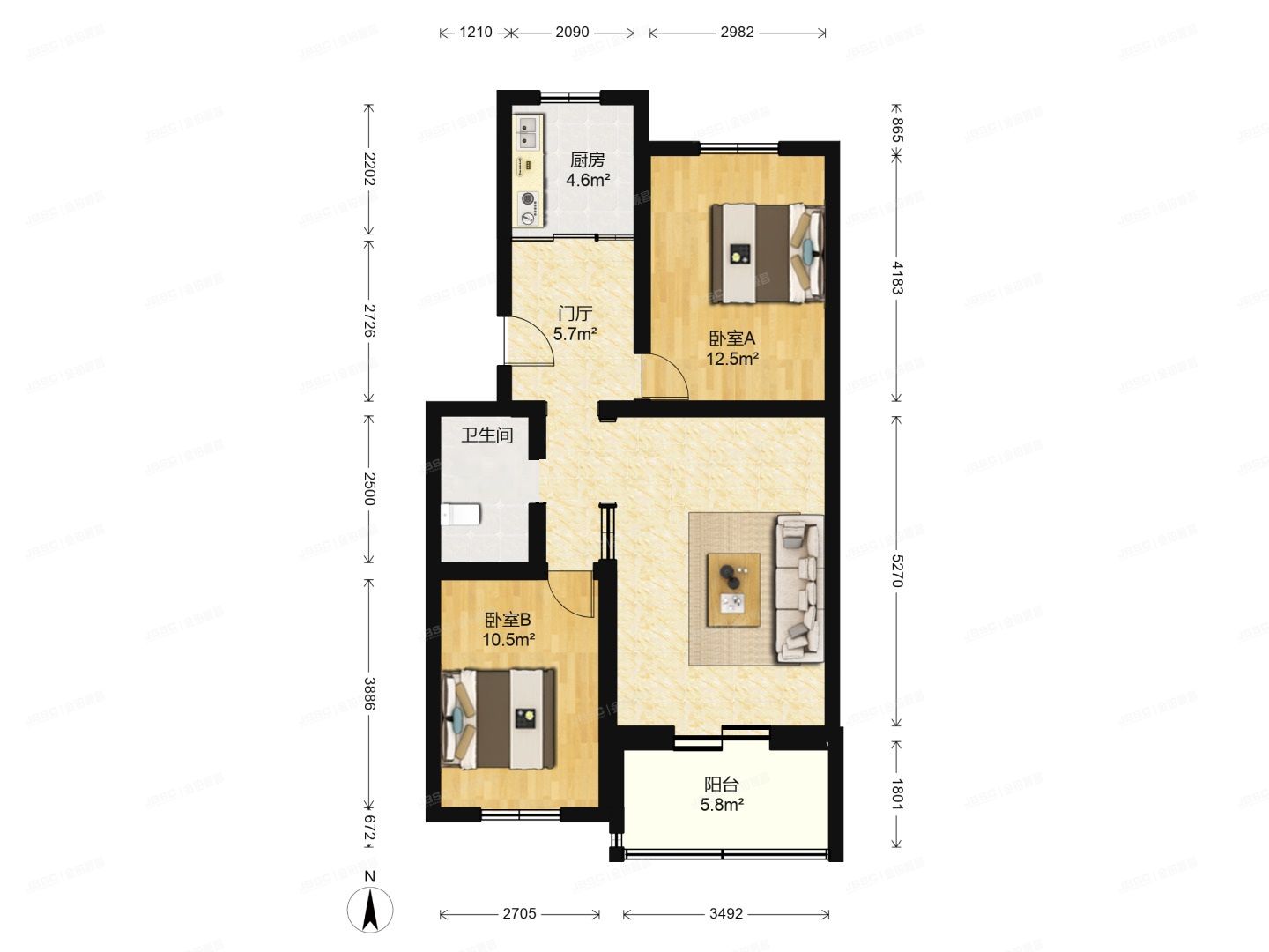 房山区 杰辉苑8号楼5-102（杰辉苑）