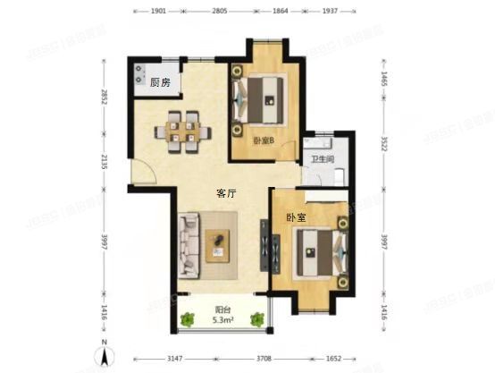 通州区 杨庄南里64号楼26层9单元2601（世纪星城）