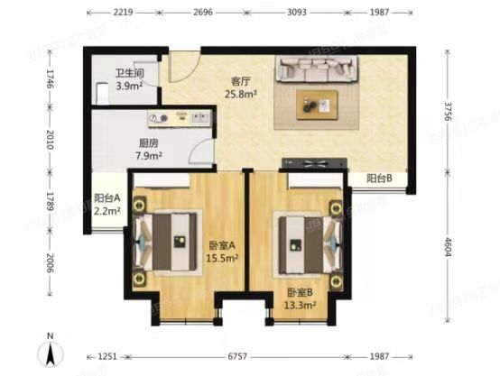 通州区 杨庄南里64号楼26层9单元2602（世纪星城）