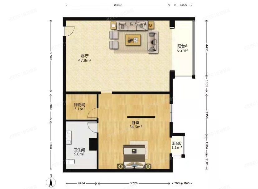 海淀区 增光路27号院2号楼12层1单元1506号（增光佳苑）
