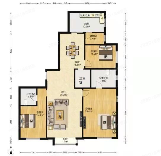朝阳区 金蝉欢乐园2号院7号楼22层2单元2202号（华侨城）