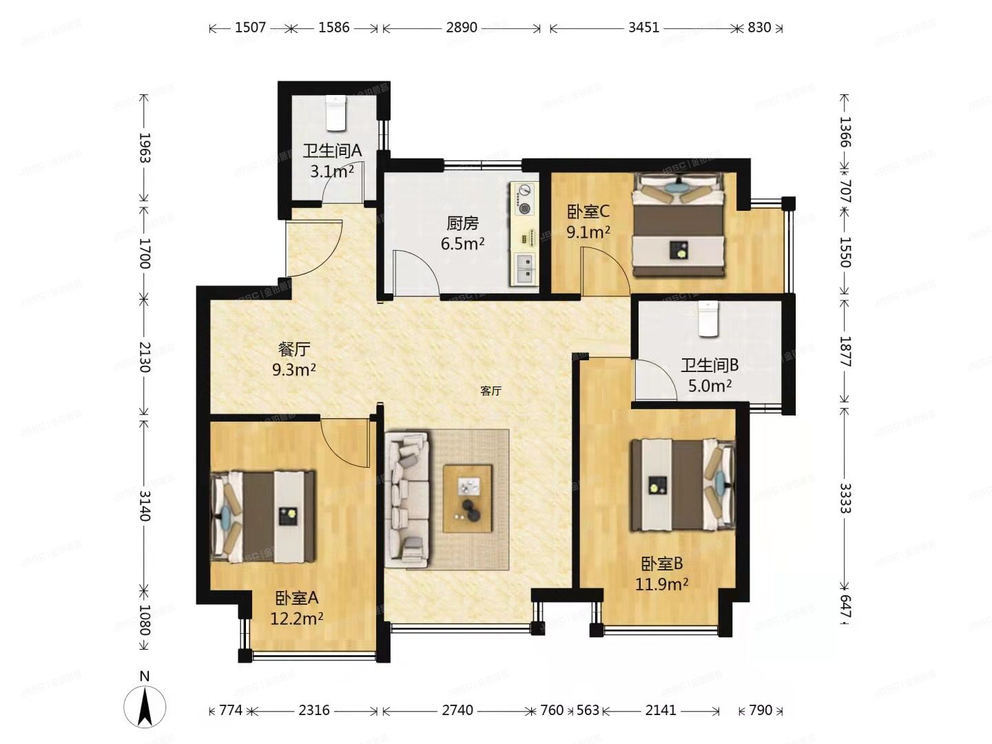 朝阳区 东四环北路10号5楼3层3-305（瞰都国际）