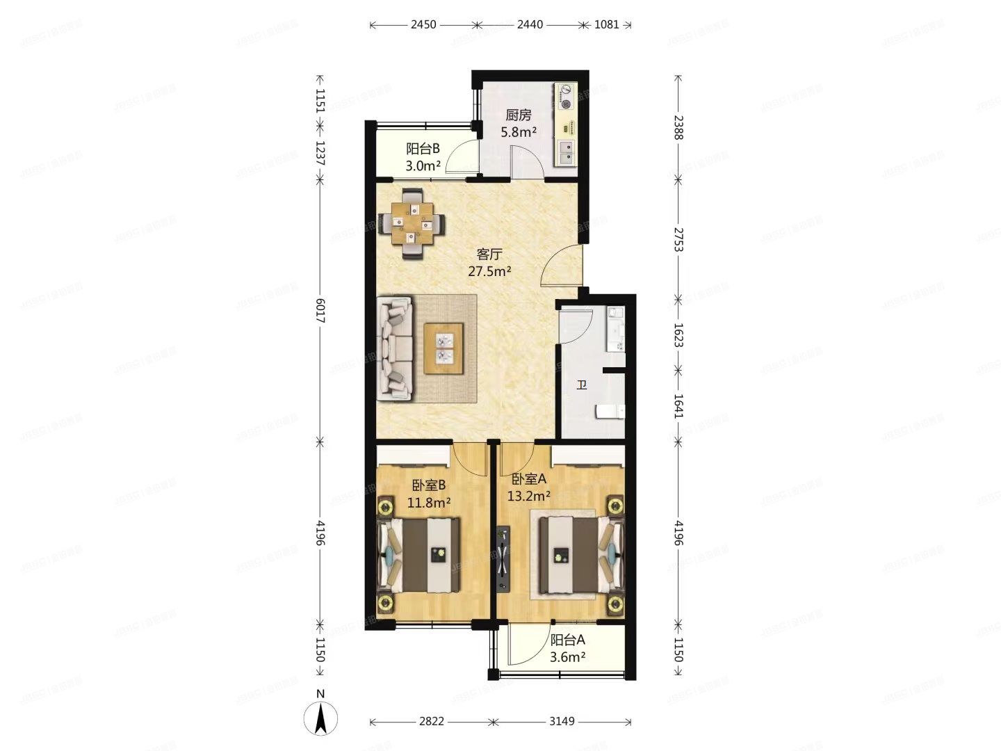 丰台区 顺四条20号院3号楼3层2-302室（顺四条甲20号院）
