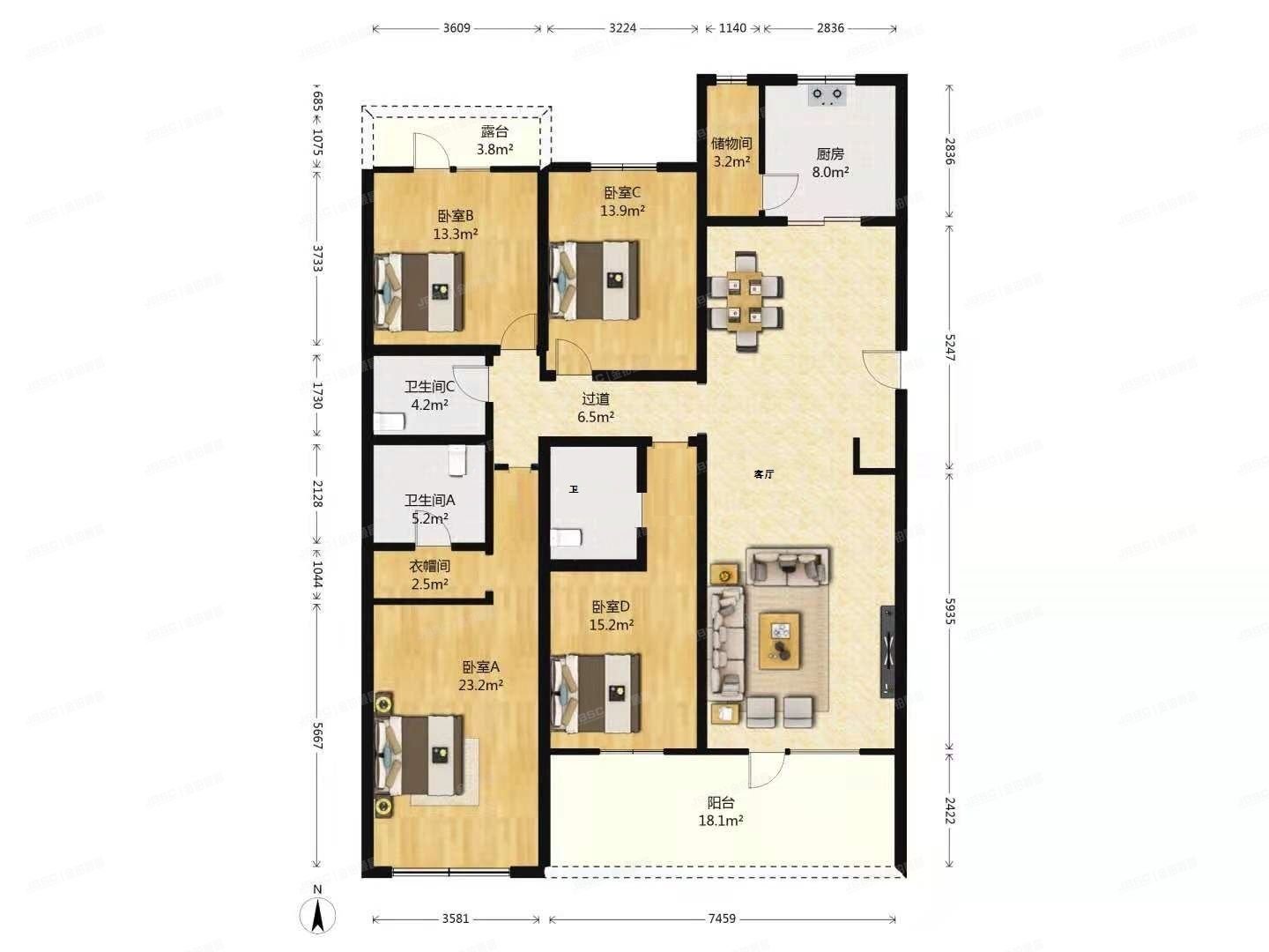 大兴区 龙景湾四区43号楼2层2单元202（富力丹麦小镇）