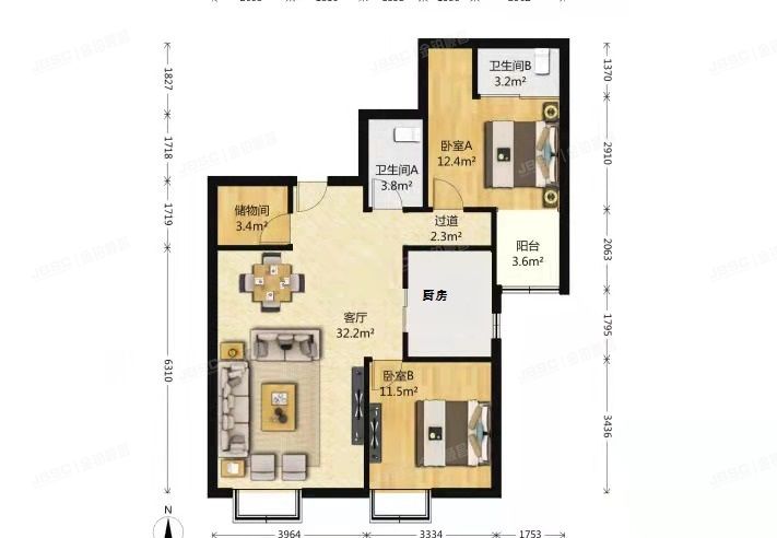 丰台区 南方庄2号院6号楼10层1006号（世纪星家园）