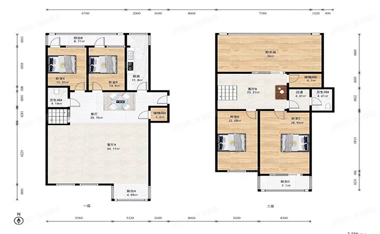 丰台区 紫芳园二区2号楼11至12层3单元1103