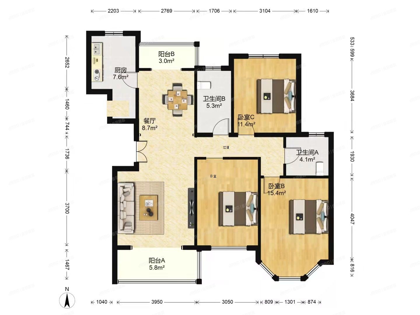 顺义区 水色时光花园五区7号楼4层1单元402号（水色时光花园）