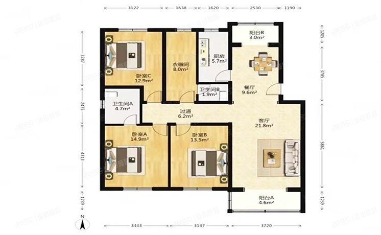 丰台区 富锦嘉园四区12号楼3层5-301（富锦嘉园四区）