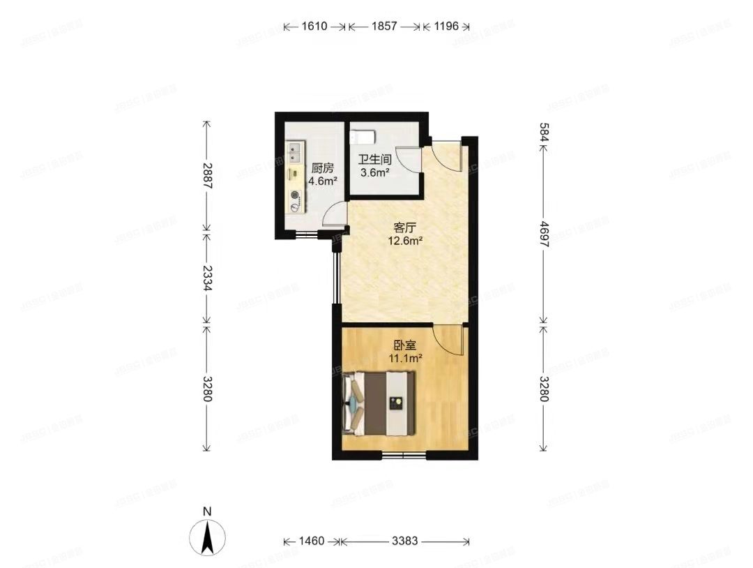 通州区 砖厂南里42号楼15层1单元1504房屋50%（铭悦雅园）经适房