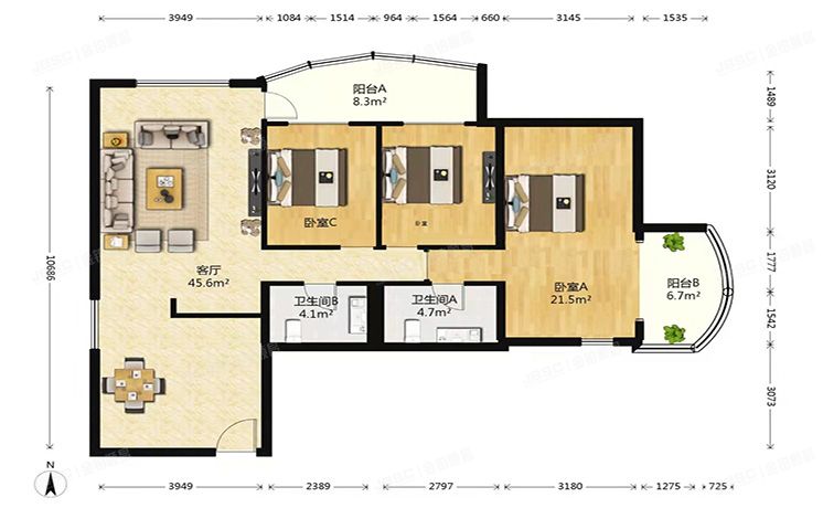 丰台区 莲花池西里11号院2号楼7层708（莲馨嘉园）