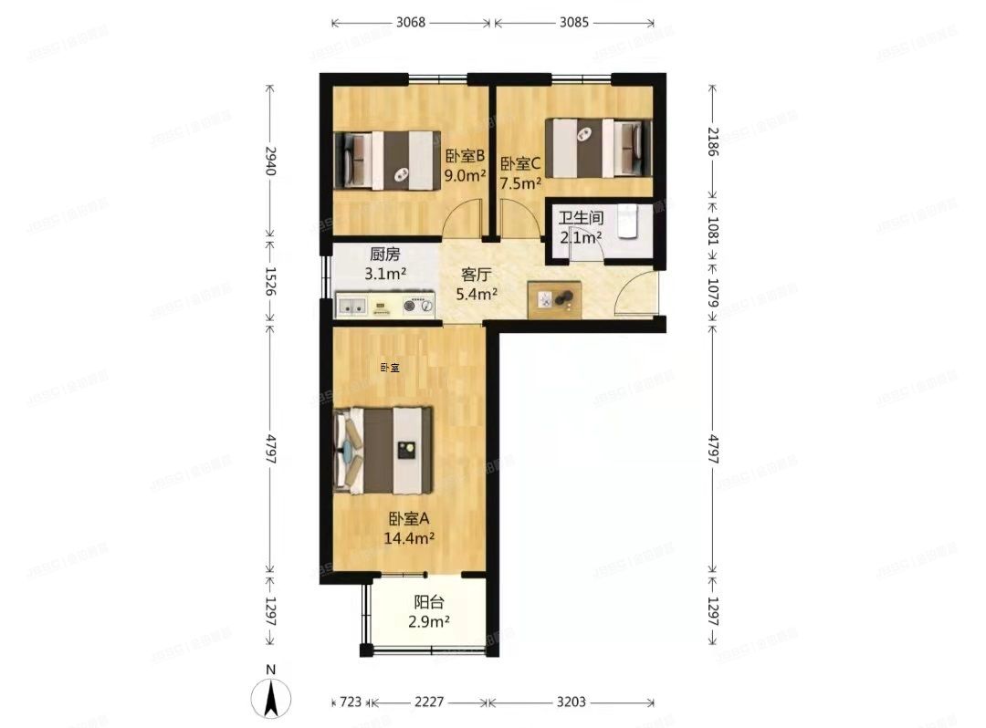 海淀区 志强园5号楼4单元406（志强北园）