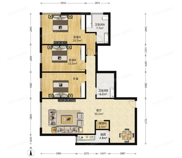 朝阳区 霞光里66号院2号楼20层2003号（远洋新干线）