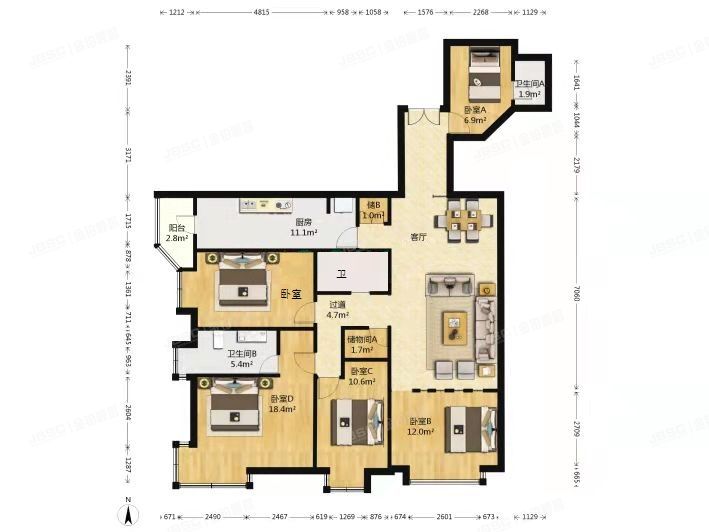 通州区 八里桥南街68号7号楼3层1单元306（京贸国际公寓）
