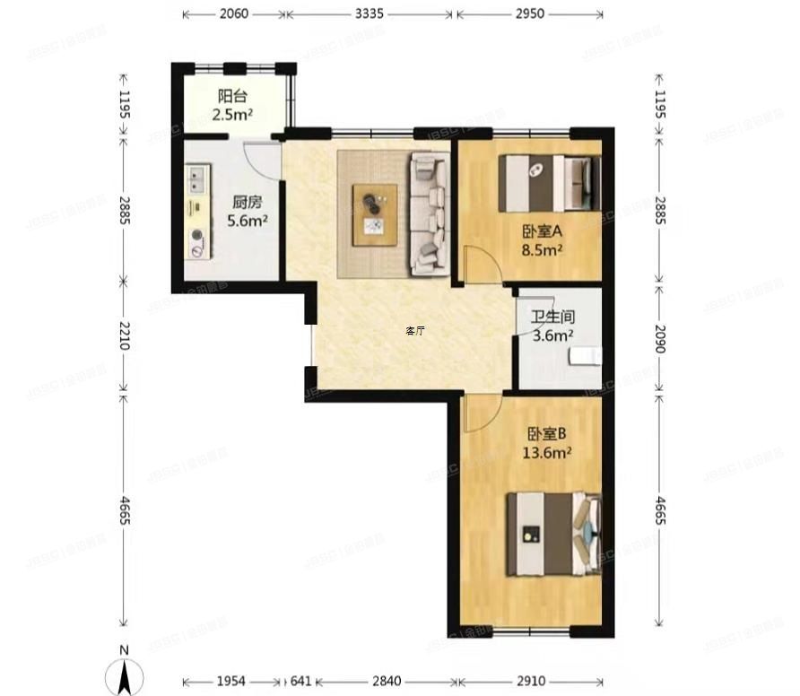 海淀区 上庄三嘉信苑14号楼3层3单元301（三嘉信苑）经适房