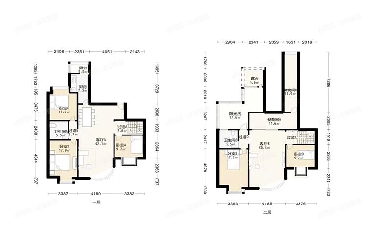 朝阳区 望京西路50号院8号楼22至23层2单元2602（鹿港嘉苑）复式