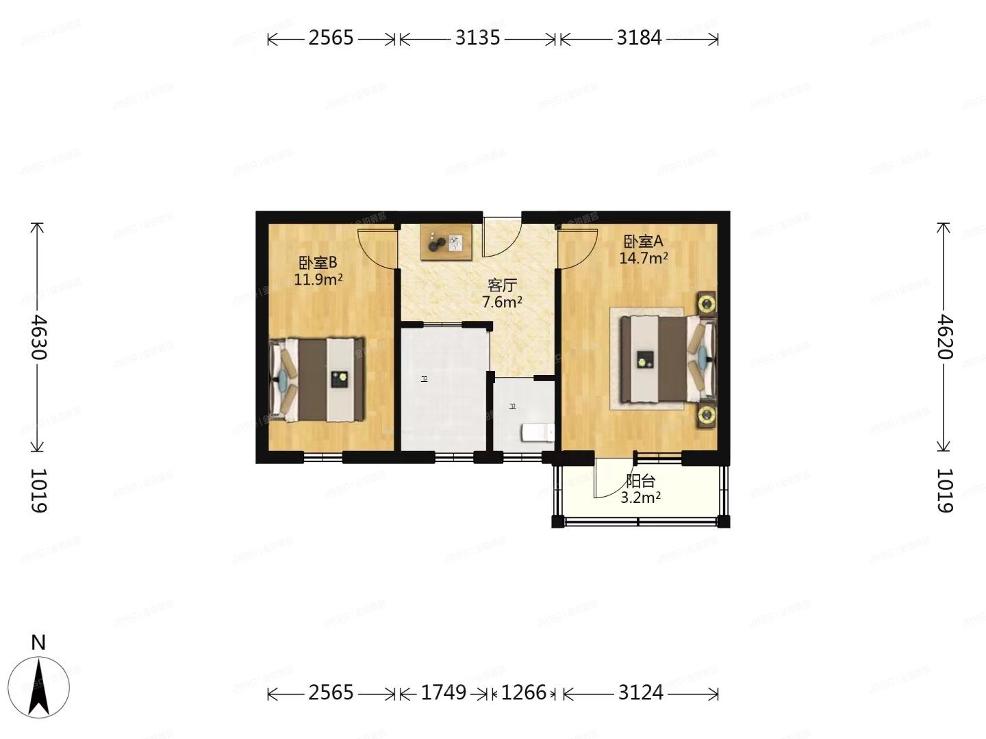 朝阳区 大山子北里36号楼3层一单元8（大山子北里）