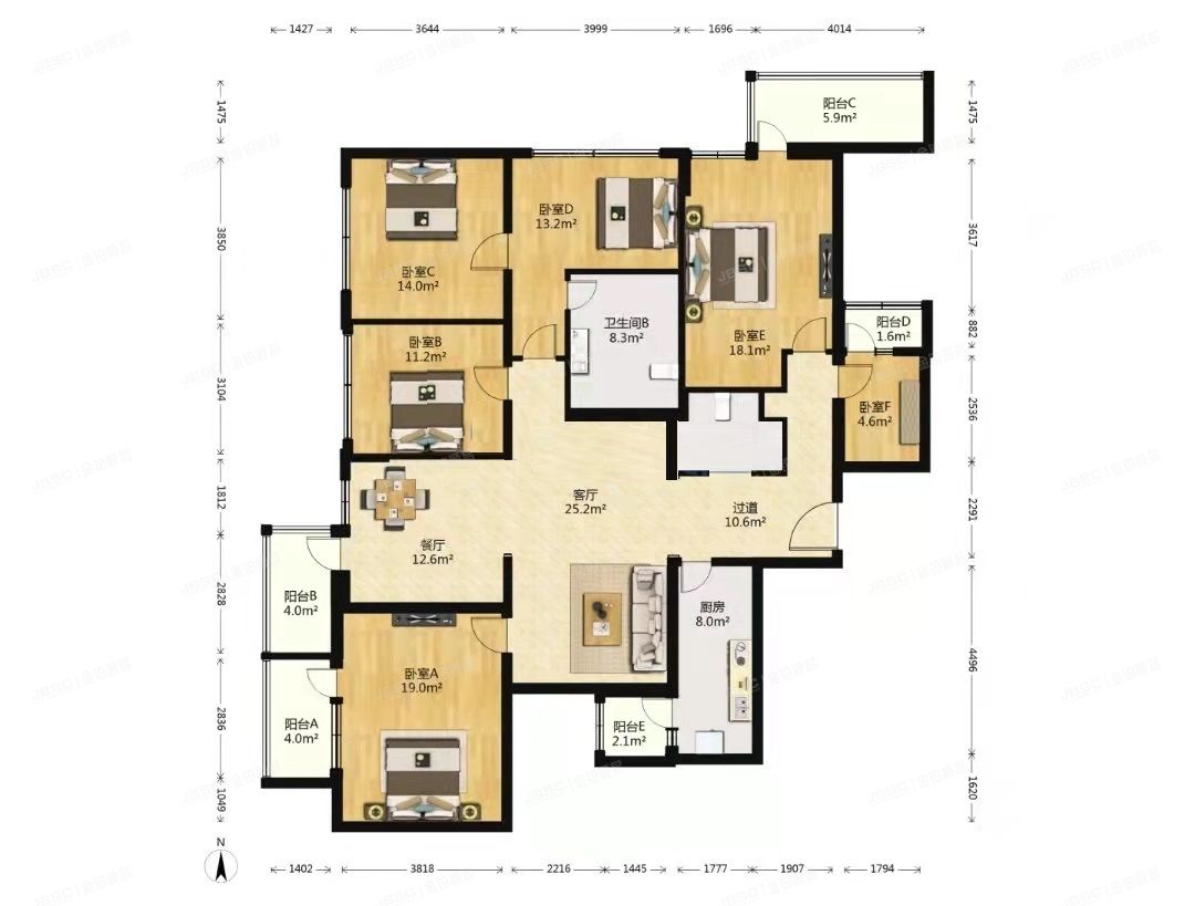 通州区 通惠南路8号4号楼2205室（怡佳家园）