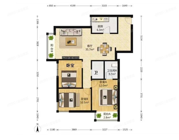 西城区 红居街8号楼16层1605号（远见名苑）