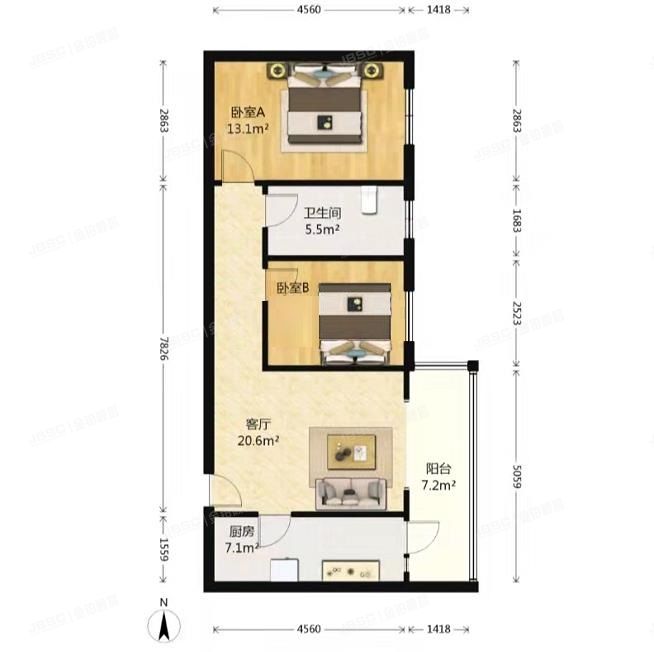 海淀区 增光路37号中海馥园4号楼11层1单元1203（中海馥园）